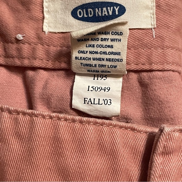 Y2K Vintage Wide Leg 100% Cotton Chino Mid-rise pink pants. Old Navy, size 16 - Picture 6 of 15